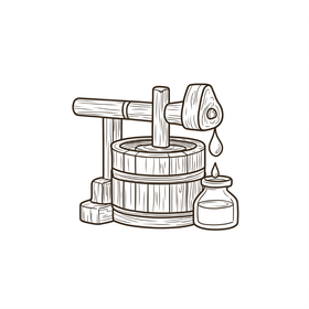 WOOD PRESS EXTRACTION