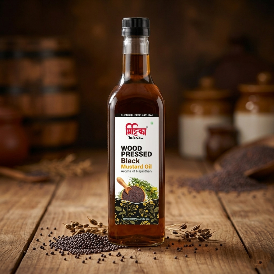 Mittika Virgin Black Mustard Oil -1 LTR