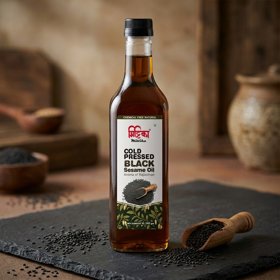 Mittika Virgin Black Sesame Oil -1 LTR