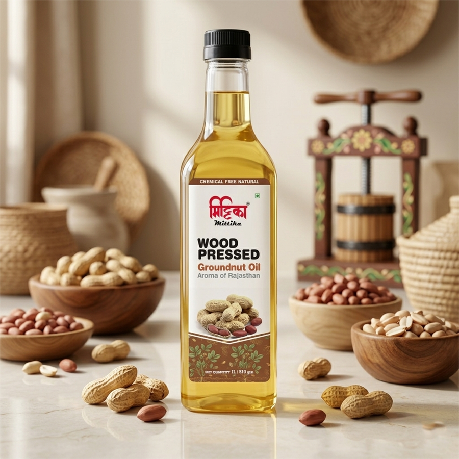 Mittika Virgin Groundnut Oil -1 LTR